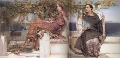 Alma-Tadema, Sir Lawrence The Conversion of Paula by Saint Jerome (mk23) Sweden oil painting art